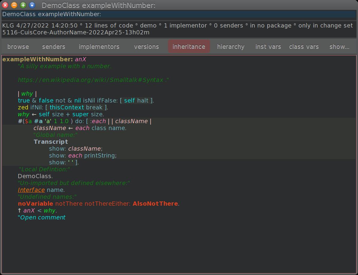 Image of Haver's dark theme with distinctive syntax highlighting colors.